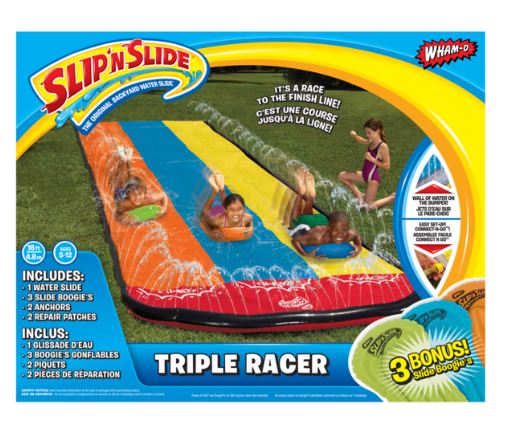 WHAM-O SLIP N SLIDE TRIPLE RACER WITH BOOGIE For Discount