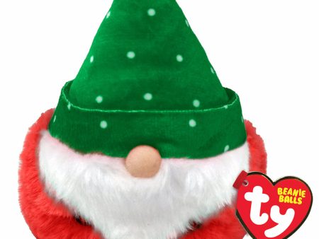 TY BEANIE BALLS - CHRISTMAS -  TURVEY  GREEN HAT GNOME Online Sale