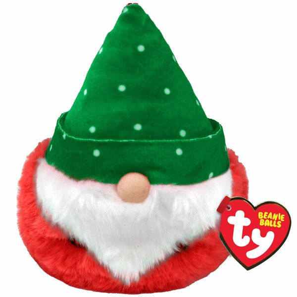 TY BEANIE BALLS - CHRISTMAS -  TURVEY  GREEN HAT GNOME Online Sale