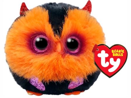 TY BEANIE BALLS - HALLOWEEN -  WHODINI  BLACK &ORANGE OWL Cheap