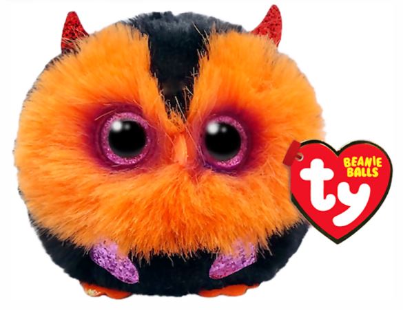 TY BEANIE BALLS - HALLOWEEN -  WHODINI  BLACK &ORANGE OWL Cheap