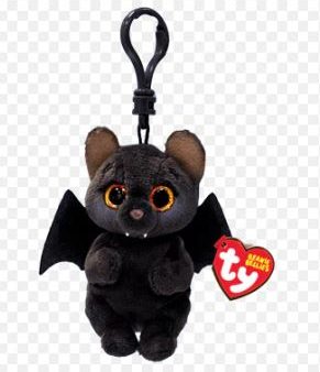 TY BEANIE BELLIES - HALLOWEEN -  ALFRED  BLACK BAT CLIP Online now