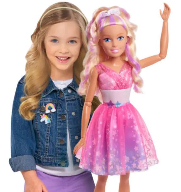 BARBIE - 28 INCH STANDING DOLL - BLONDE STAR POWER BEST FASHION FRIEND Online now