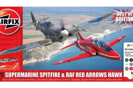 AIRFIX BEST OF BRITISH SUPERMARINE SPITFIRE AND RAF RED ARROWS HAWK 1:72 Online Sale