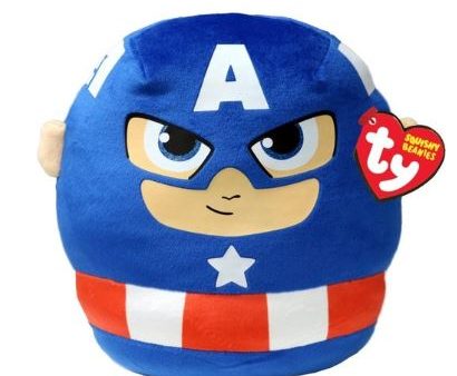 TY SQUISHY BEANIES - MARVEL CAPTAIN AMERICA 35CM PLUSH on Sale