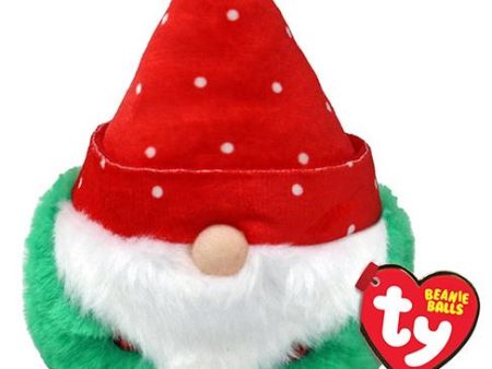 TY BEANIE BALLS - CHRISTMAS -  TOPSY  RED HAT GNOME Discount