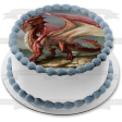 Dungeons and Dragons Red Dragon Edible Cake Topper Image ABPID49788 on Sale