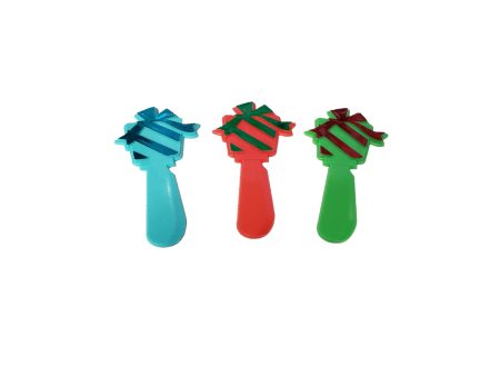 12ct. Christmas Present Cupcake Spoon Picks Cheap