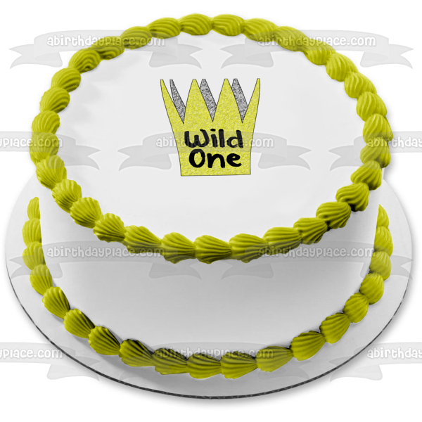 Wild One Gold Crown Where the Wild Things Are Edible Cake Topper Image ABPID50291 Supply