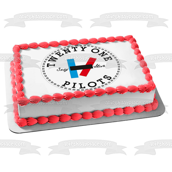 Twenty One Pilots Stay Alive Poster Edible Cake Topper Image ABPID49665 on Sale