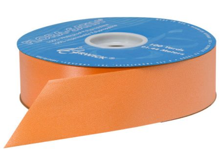 Orange Flora Satin 1.44  x 100 yards Ribbon Supply