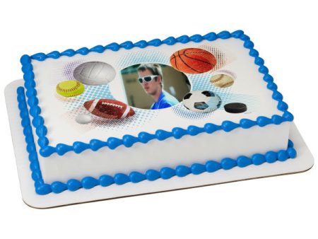 Sports Collage Edible Cake Topper Image Frame on Sale