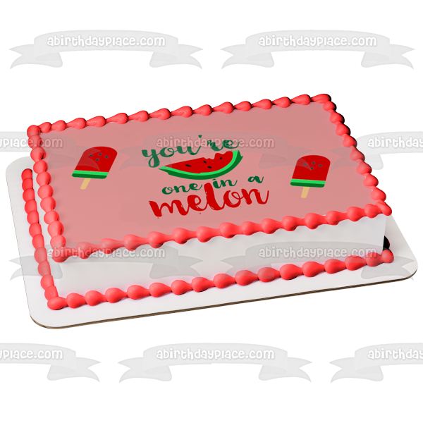 You re One N a Melon Birthday Baby Shower Edible Cake Topper Image ABPID50253 Online now