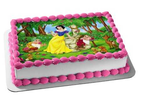 Disney Princess Snow White Dwarfs Grumpy Happy Edible Cake Topper Image ABPID07819 Online Sale