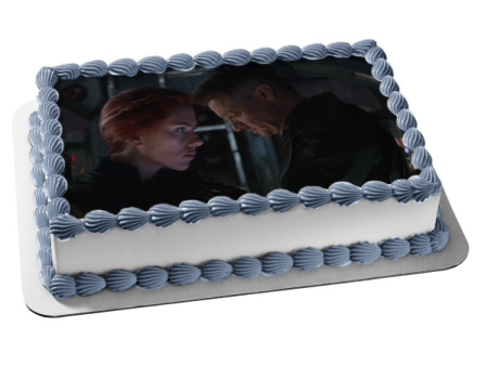 Avengers End Game Hawkeye Black Widow Edible Cake Topper Image ABPID49756 Hot on Sale