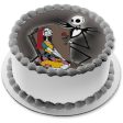 Nightmare Before Christmas Jack Skellington Sally Red Rose Edible Cake Topper Image ABPID24415 Online Hot Sale