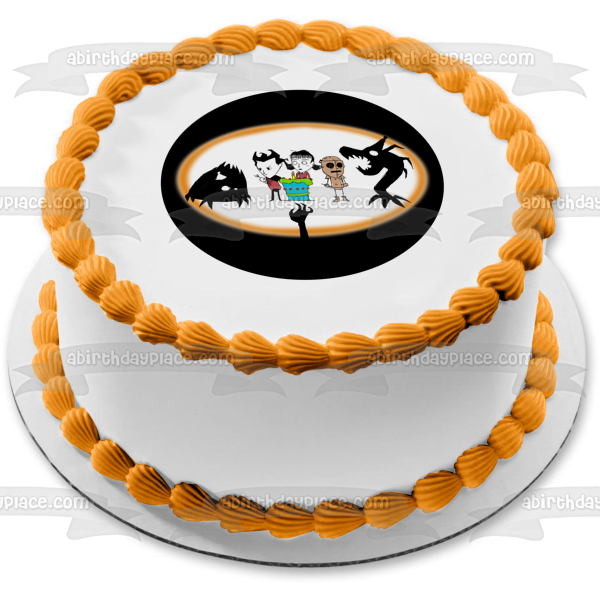 Round Don t Starve It s Your Birthday by Spookypop Canvas Edible Cake Topper Image Edible Cake Topper Image ABPID50269 on Sale