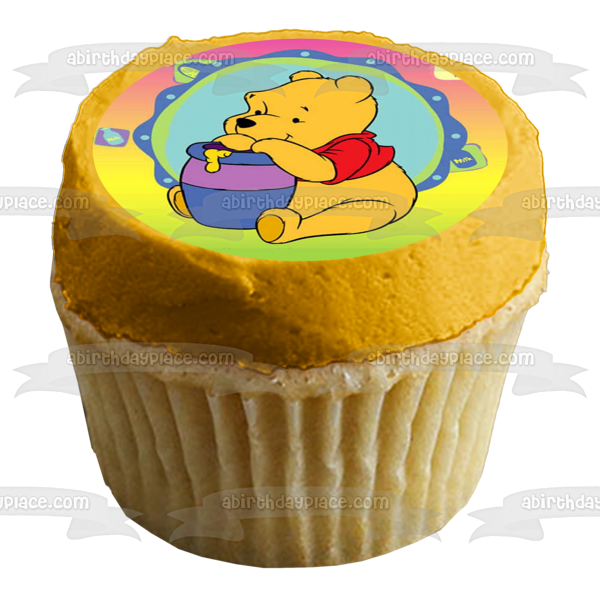 Disney Winnie the Pooh Honey Pot Cupcakes Milk Bottles Edible Cake Topper Image ABPID08379 Hot on Sale