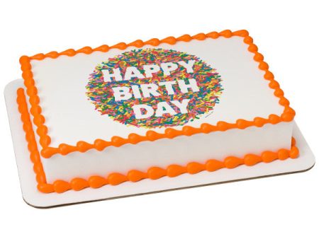 Happy Birthday Edible Cake Topper Image Online