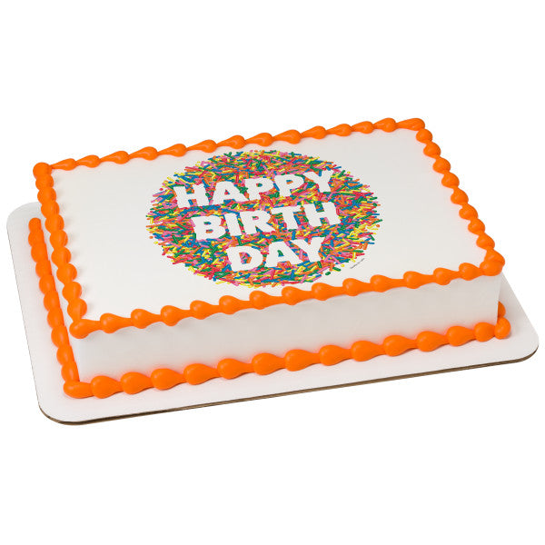 Happy Birthday Edible Cake Topper Image Online