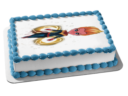 Janette Captain Marvel Edible Cake Topper Image ABPID49730 Discount