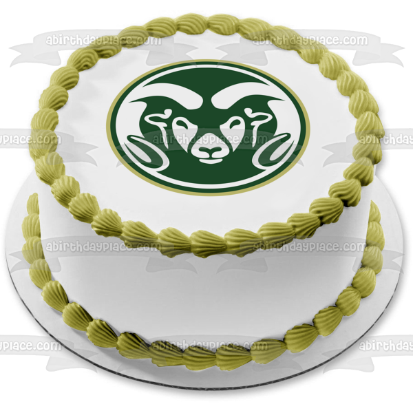 Colorado State University Ram Mascot Logo Edible Cake Topper Image ABPID49769 Hot on Sale