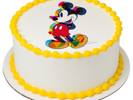 Mickey One Of A Kind Colorful Edible Cake Topper Image Online Sale