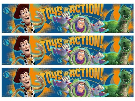 Toy Story Toys In Action Cake Strips Buzz Lightyear Woody Rex Edible Cake Topper Image Strips ABPID50308 Online