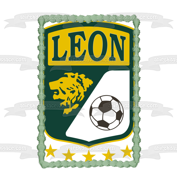 Club Leon Mexican Pro Football Club Logo Edible Cake Topper Image ABPID49807 Online now