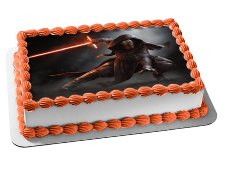 Star Wars Kylo Ren Light Saber Edible Cake Topper Image ABPID49766 Supply