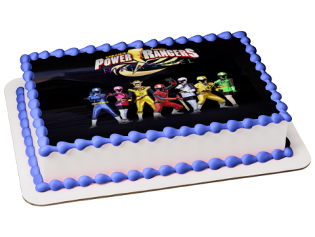 Power Rangers Ninja Steel Brody Romero Preston Tien Calvin Maxxwell Edible Cake Topper Image ABPID49726 Hot on Sale