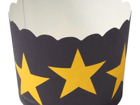 Black with Gold Stars Baking Cups Online Hot Sale