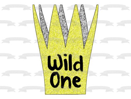 Wild One Gold Crown Where the Wild Things Are Edible Cake Topper Image ABPID50291 Supply