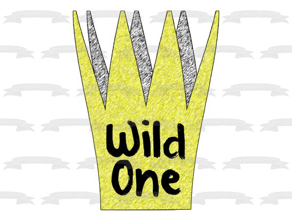 Wild One Gold Crown Where the Wild Things Are Edible Cake Topper Image ABPID50291 Supply