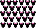 Disney Minnie Mouse Silhouettes Pink Hairbows Edible Cupcake Topper Images ABPID24373 Online