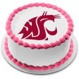 Washington State Cougars Football Logo NCAA Edible Cake Topper Image ABPID24093 Cheap