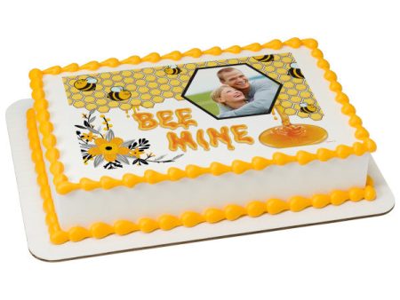 Bee Mine Edible Cake Topper Image Frame Cheap