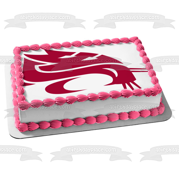 Washington State Cougars Football Logo NCAA Edible Cake Topper Image ABPID24093 Cheap