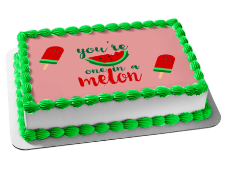 You re One N a Melon Birthday Baby Shower Edible Cake Topper Image ABPID50253 Online now