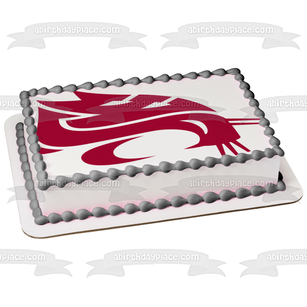 Washington State Cougars Football Logo NCAA Edible Cake Topper Image ABPID24093 Cheap