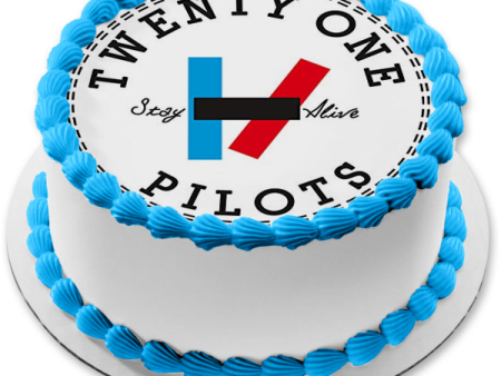 Twenty One Pilots Stay Alive Poster Edible Cake Topper Image ABPID49665 on Sale