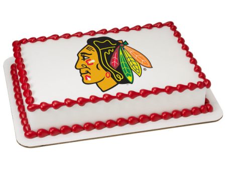 NHL® Chicago Blackhawks Team Edible Cake Topper Image For Sale