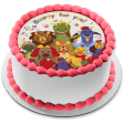 Baby Einstein Party Bard the Dragon Neptune the Turtle Happy Birthday Godzilla the Dog Issac the Lion Edible Cake Topper Image ABPID24326 Hot on Sale