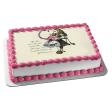 Truly Alice and Flaimngo Tea Party Birthday Edible Cake Topper Image ABPID50242 Sale