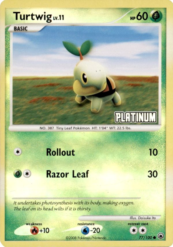 Turtwig LV.11 (77 100) (Platinum) [Burger King Promos: 2008 Collection] Cheap