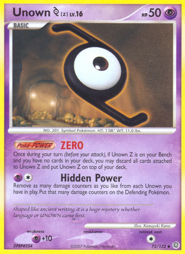 Unown Z (72 132) [Diamond & Pearl: Secret Wonders] Online Hot Sale