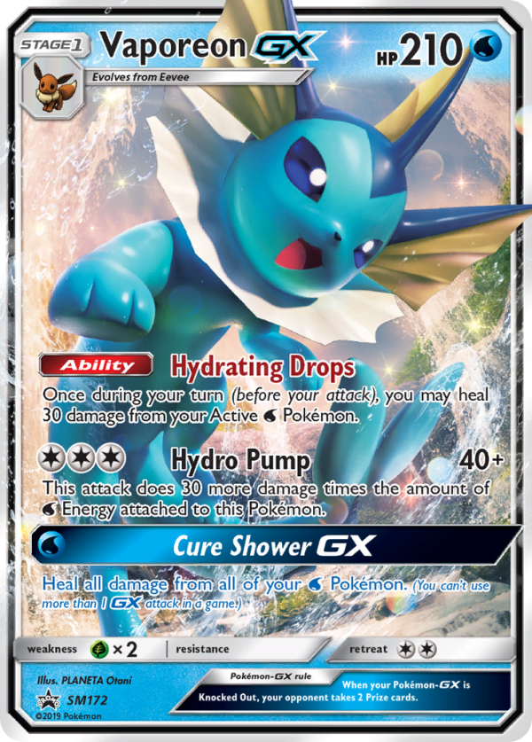 Vaporeon GX (SM172) [Sun & Moon: Black Star Promos] For Cheap