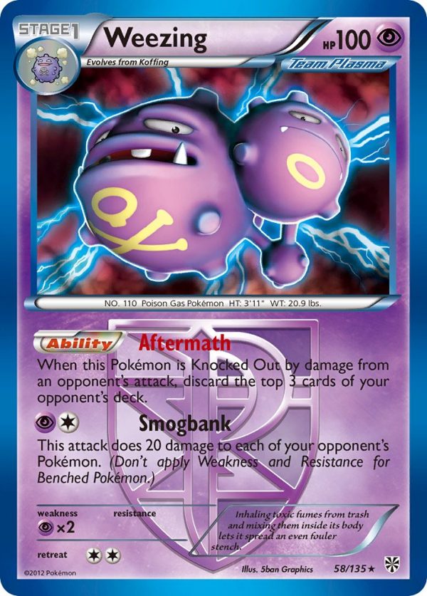 Weezing (58 135) (Theme Deck Exclusive) [Black & White: Plasma Storm] Hot on Sale