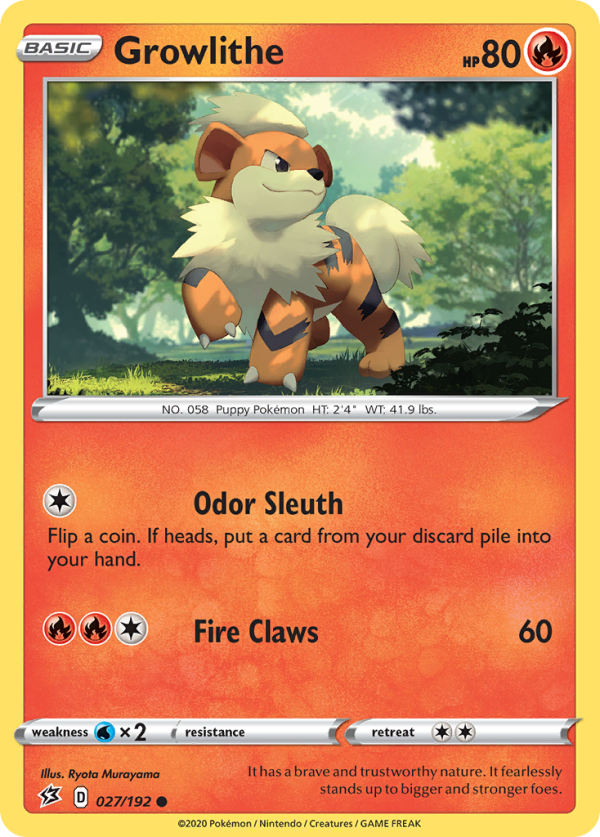 Growlithe (027 192) [Sword & Shield: Rebel Clash] Online Sale