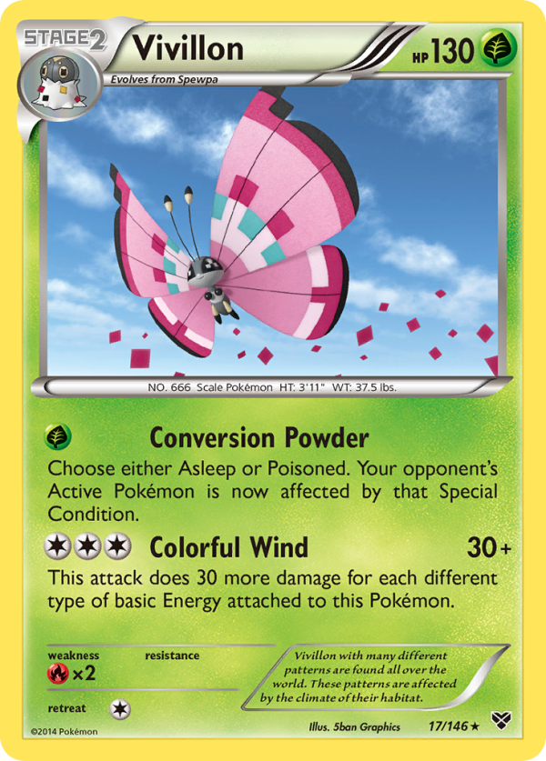 Vivillon (17 146) (Meadow Form Pink Wings) [XY: Base Set] on Sale